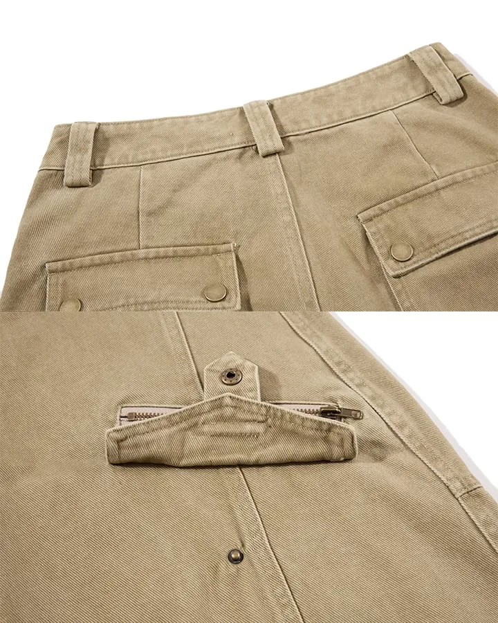 KIIKIO Utility Zipper Multi-Pocket Baggy Cargo Pants