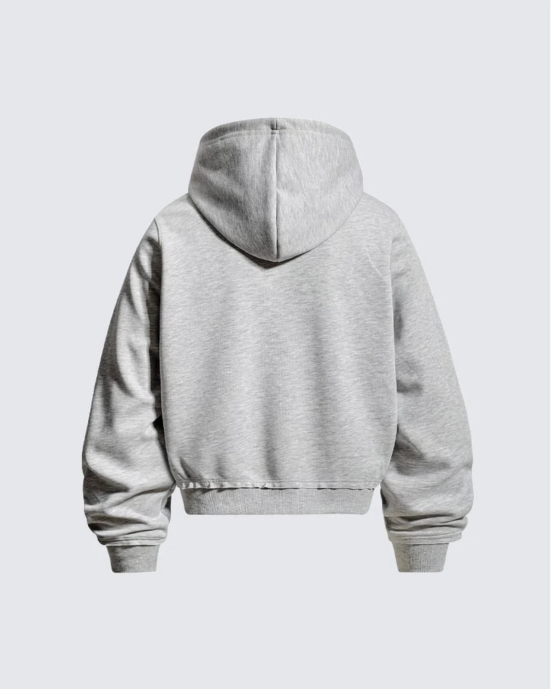 KIIKIO Street Hip-Hop Heavyweight Zip Hoodie