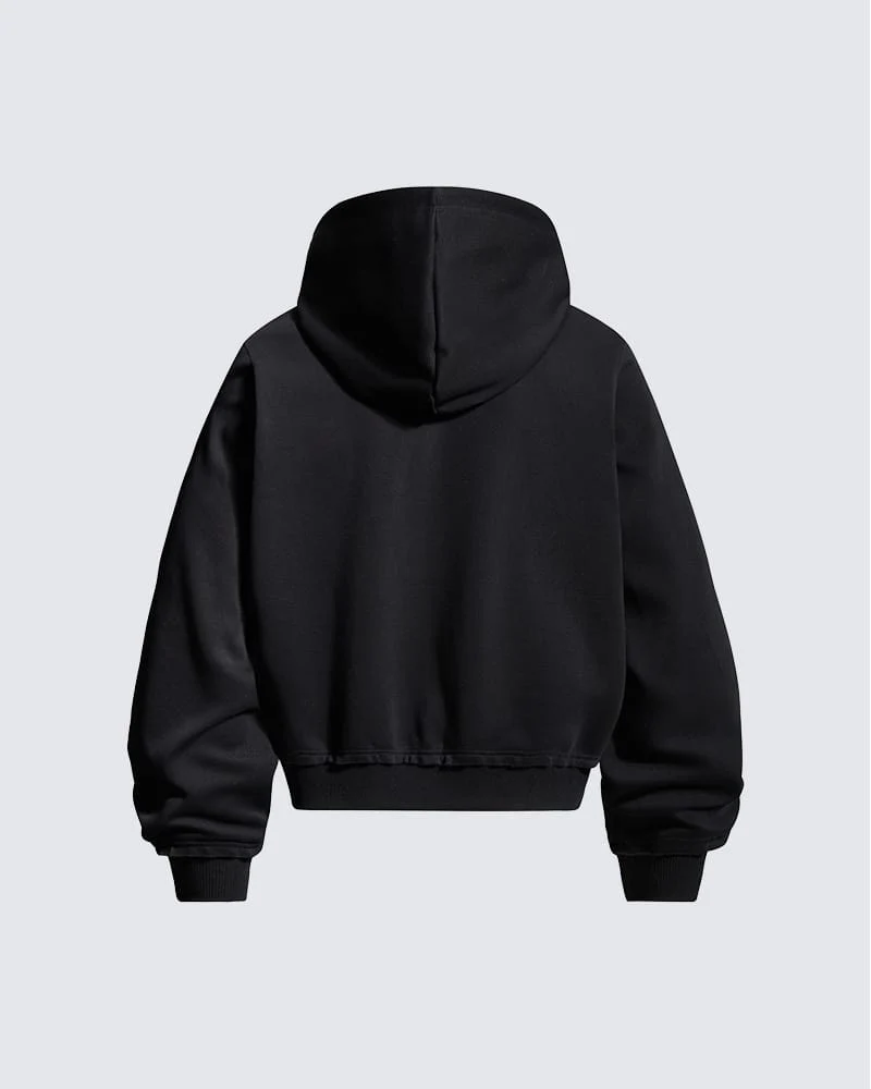 KIIKIO Street Hip-Hop Heavyweight Zip Hoodie