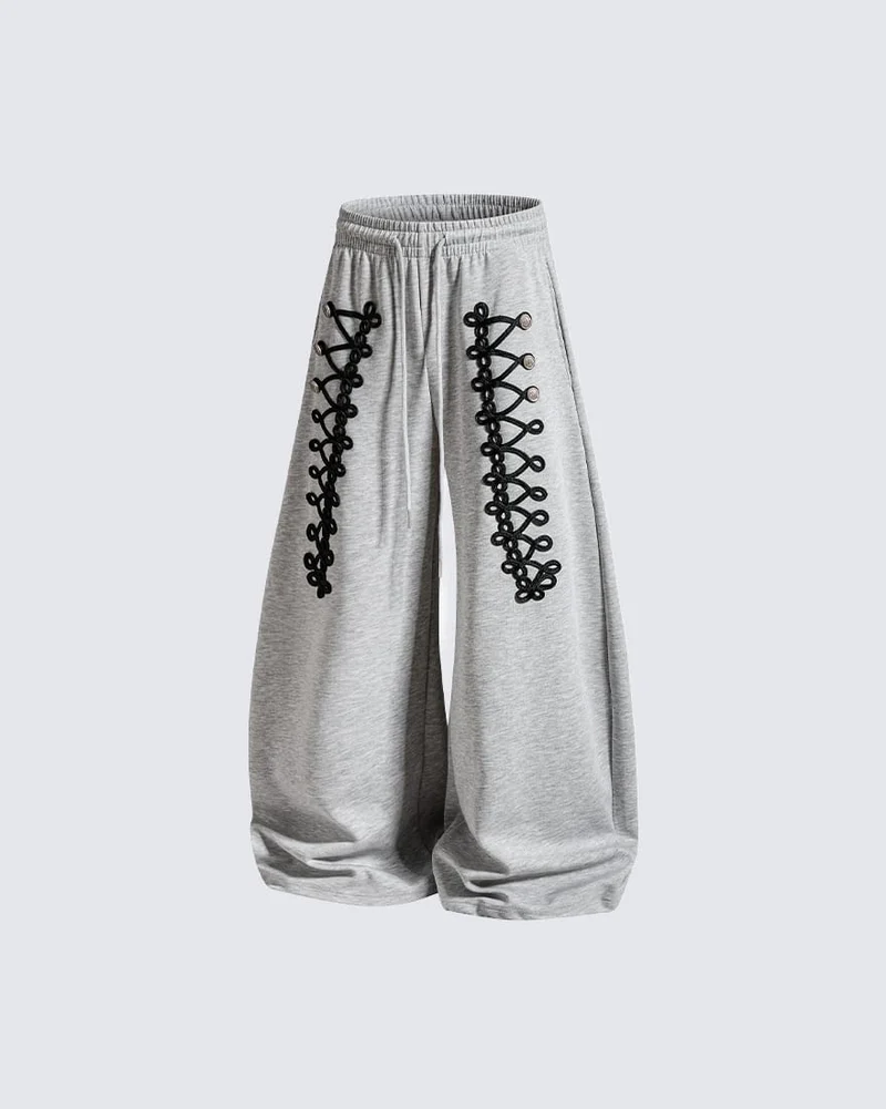 KIIKIO Street Hip-Hop Scimitar Sweatpants