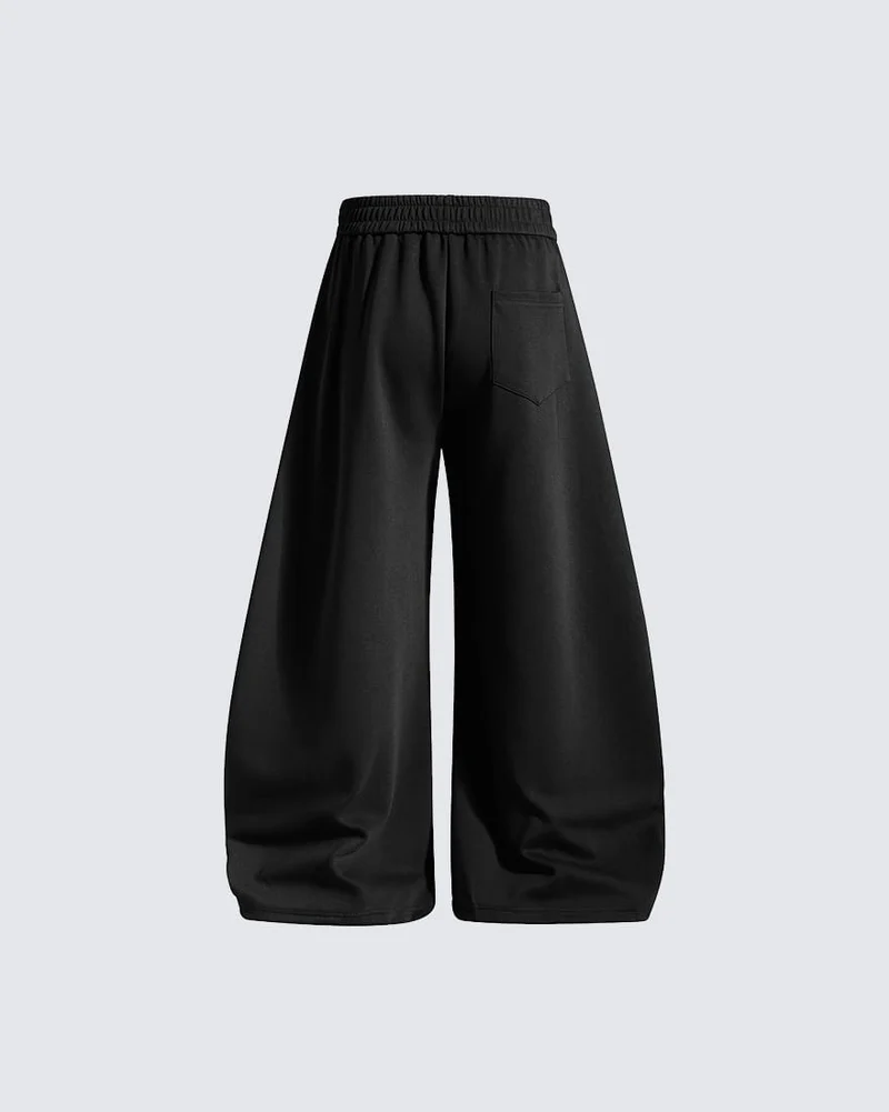KIIKIO Y2K Lace-Up Stripe Curved Blade Pants