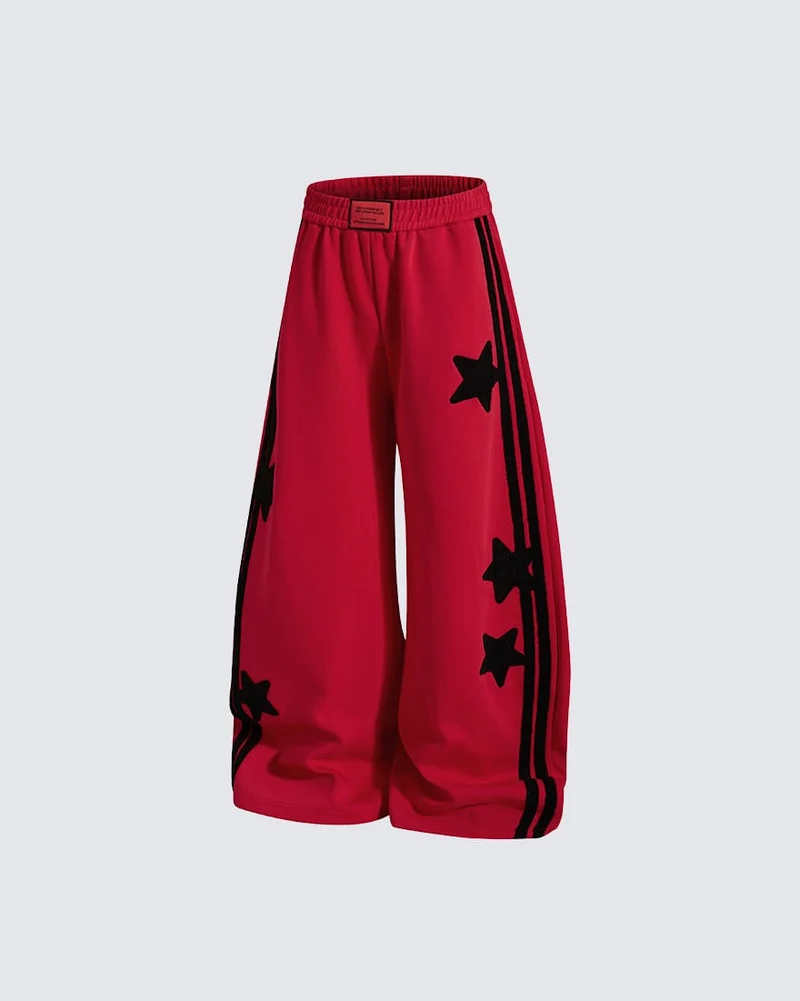 KIIKIO Y2K Star Stripe Baggy Scimitar Pants