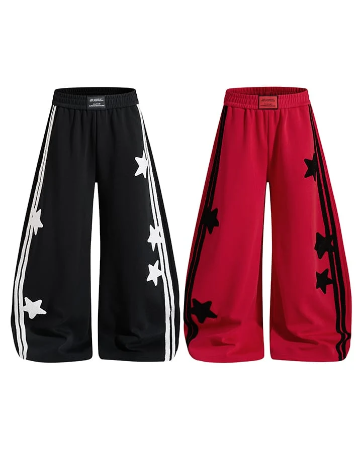 KIIKIO Y2K Star Stripe Baggy Scimitar Pants