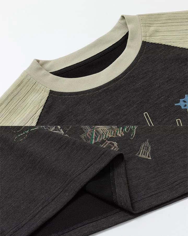 KIIKIO Gothic Cathedral Graphic Raglan Long-Sleeve T-Shirt