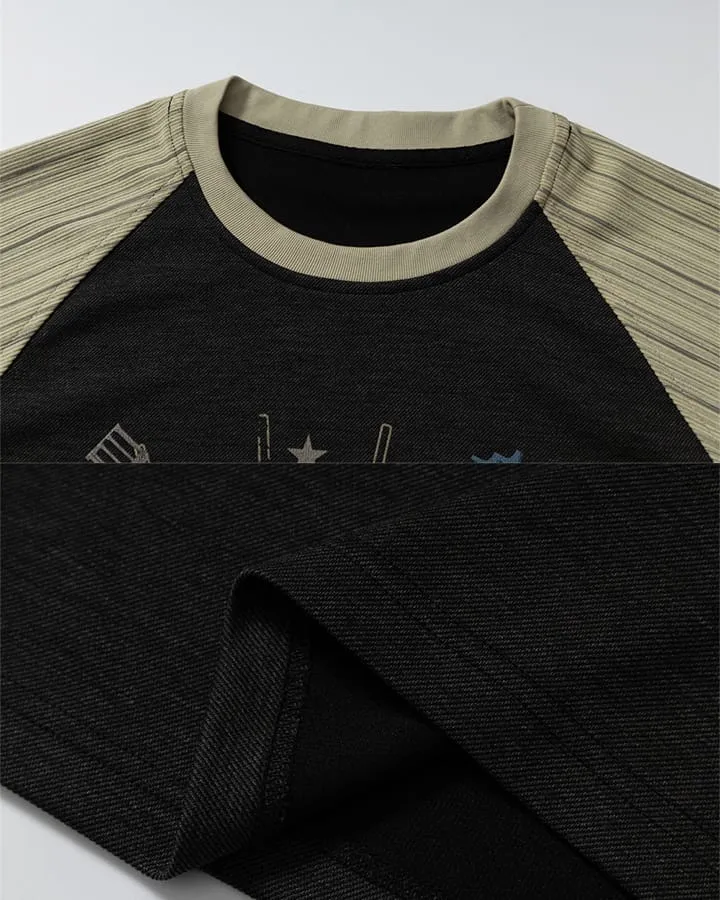 KIIKIO Gothic Cathedral Graphic Raglan Short-Sleeve T-Shirt