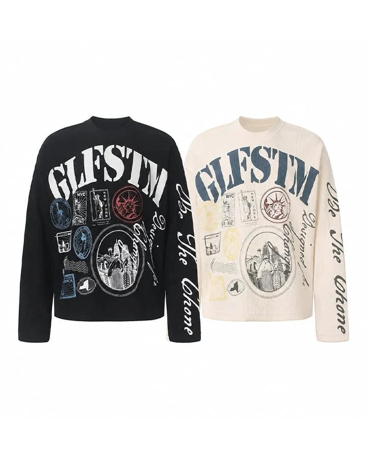 KIIKIO Street Waffle NYC Graphic Long-Sleeve T-Shirt
