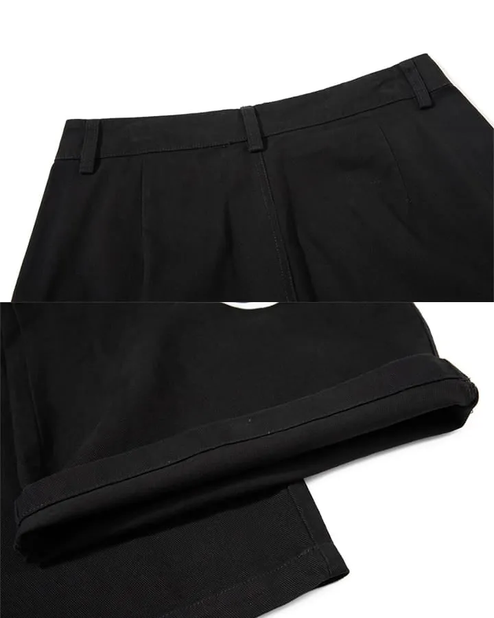 KIIKIO Street Studded Graphic Multi-Pocket Wide-Leg Pants
