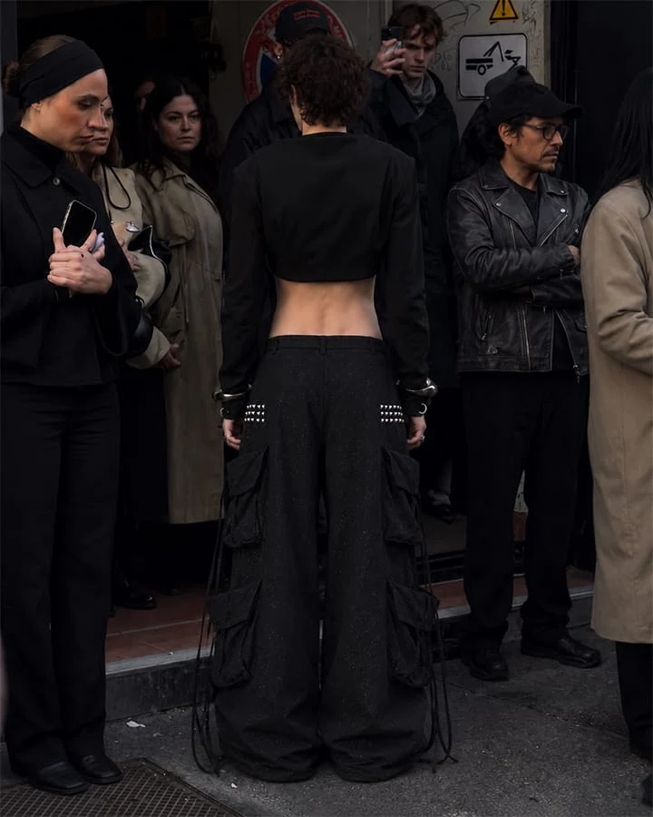 KIIKIO Punk Studded Multi-Pocket Baggy Cargo Pants