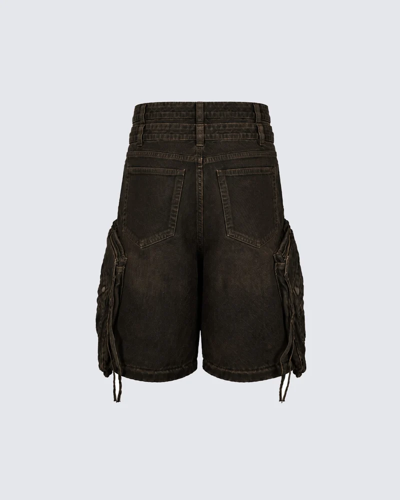 KIIKIO Retro Double-Waistband Bermuda Shorts