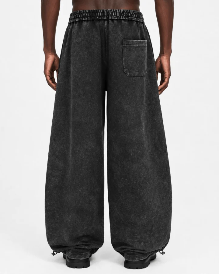KIIKIO Gothic Washed Cross Wide-Leg Sweatpants