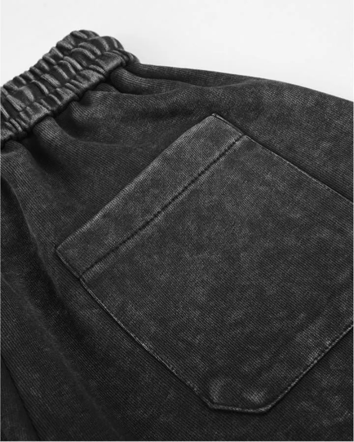 KIIKIO Gothic Washed Cross Wide-Leg Sweatpants
