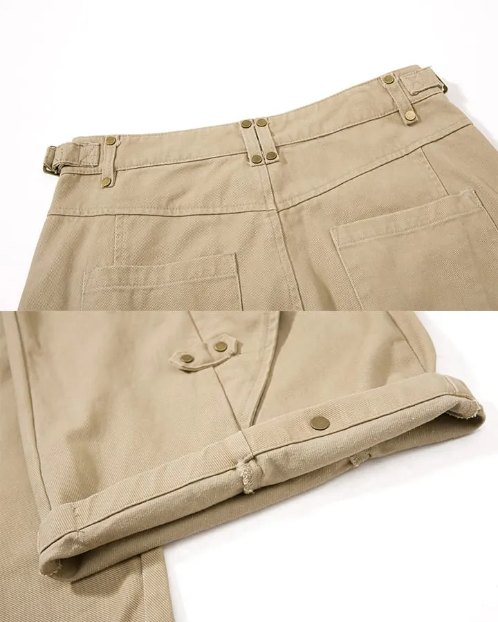 KIIKIO Vintage Utility Cargo Wide Leg Pants