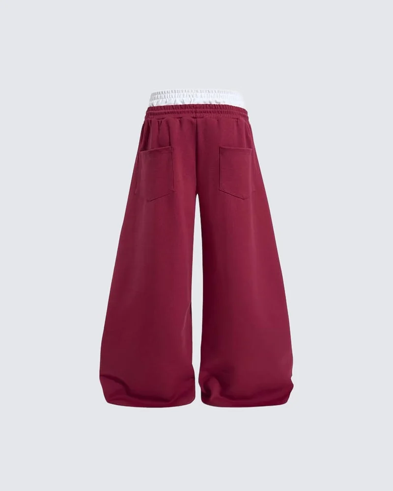 KIIKIO Y2K Star Graphic Wide Leg Pants
