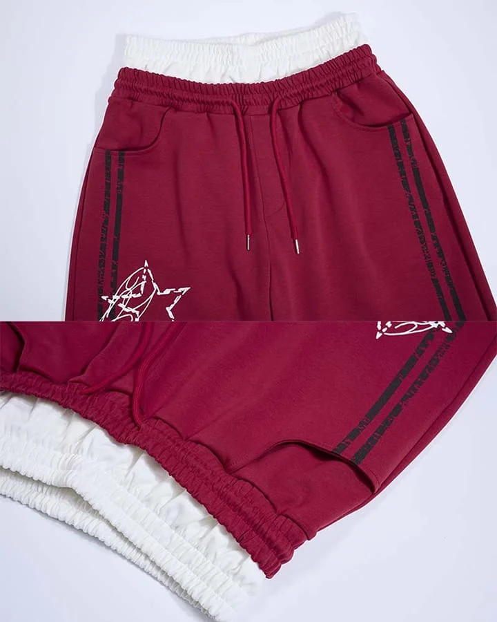 KIIKIO Y2K Star Graphic Wide Leg Pants