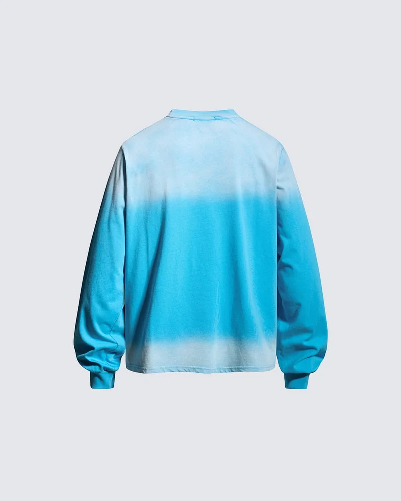 KIIKIO Vintage Washed Dog Graphic Long-Sleeve T-Shirt