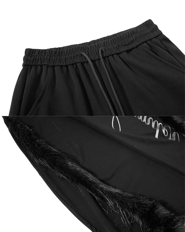 KIIKIO Gothic Fringe Embroidered Wide Leg Pants