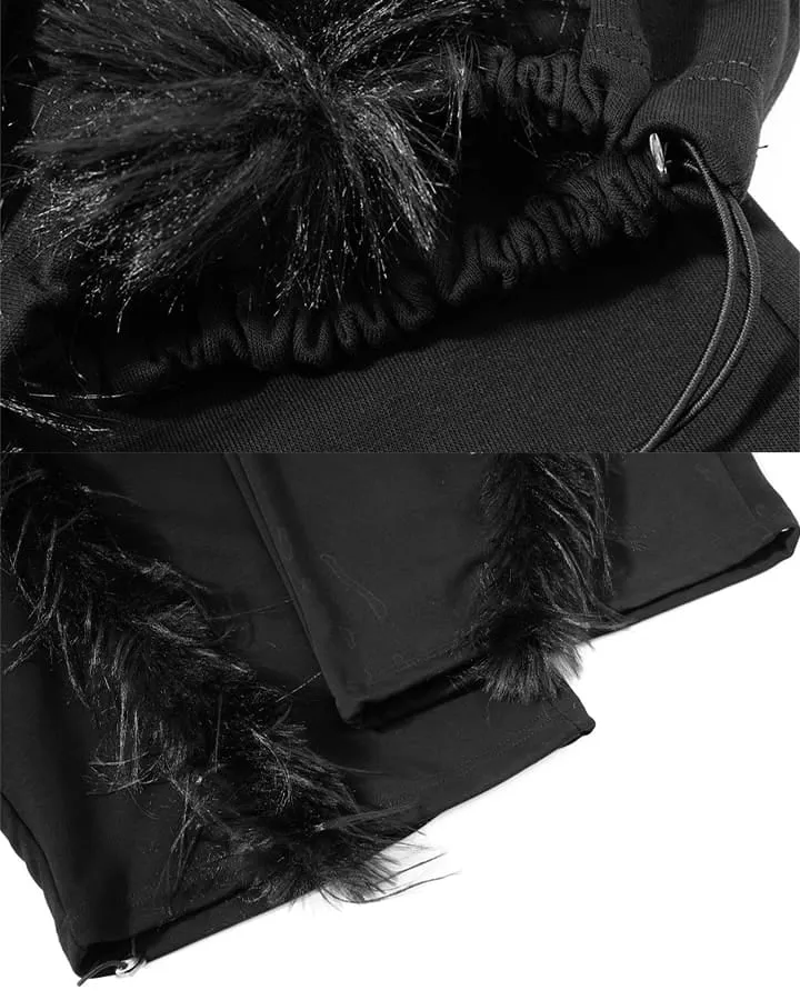 KIIKIO Gothic Fringe Embroidered Wide Leg Pants