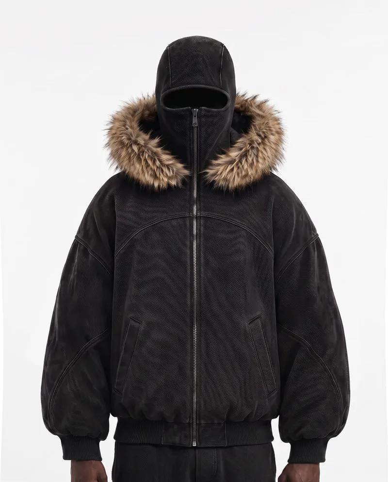KIIKIO Vintage Balaclava Hooded Jacket