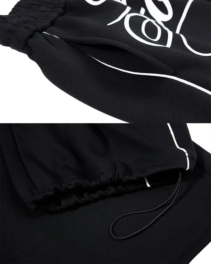 KIIKIO Streetwear Graphic Star Wide Leg Pants