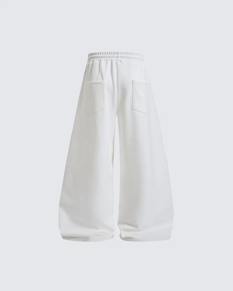 KIIKIO Graffiti Printed Wide Leg Casual Pants
