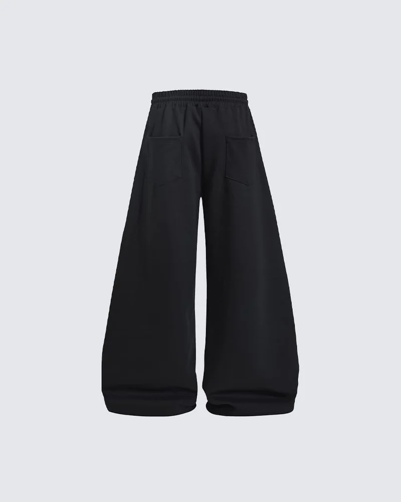KIIKIO Graffiti Printed Wide Leg Casual Pants