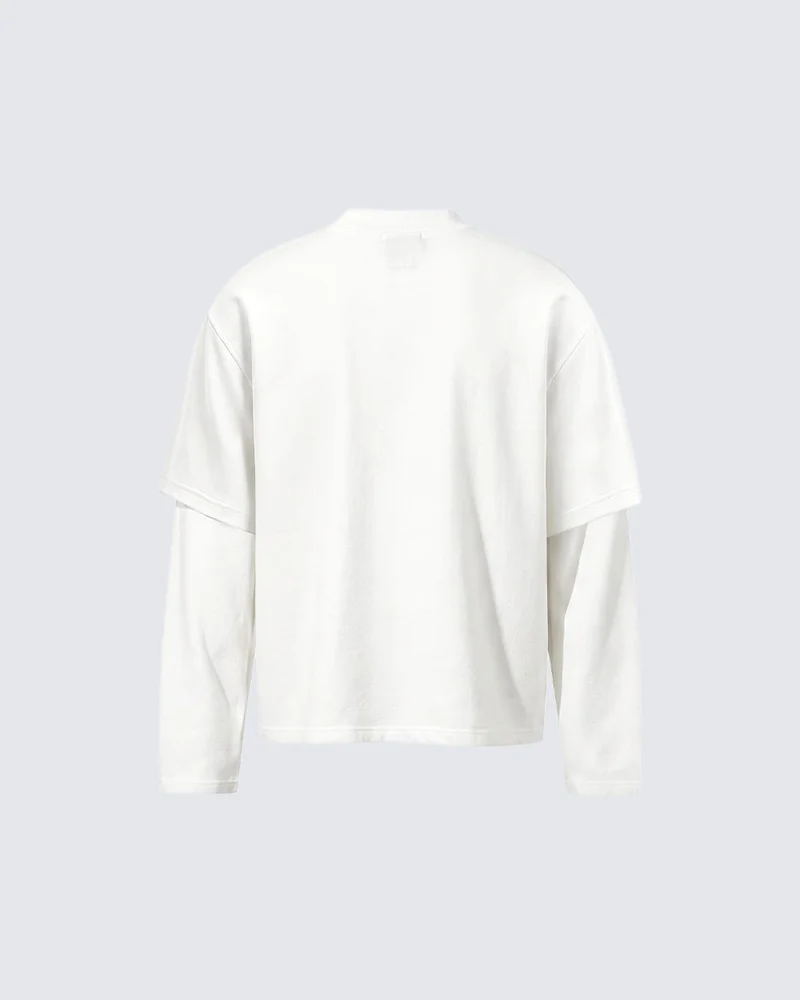 KIIKIO Gothic Layered Graphic Long Sleeve T-Shirt