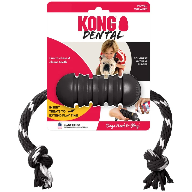 Hundespielzeug Kong Extreme Dental mit Tau 50cm