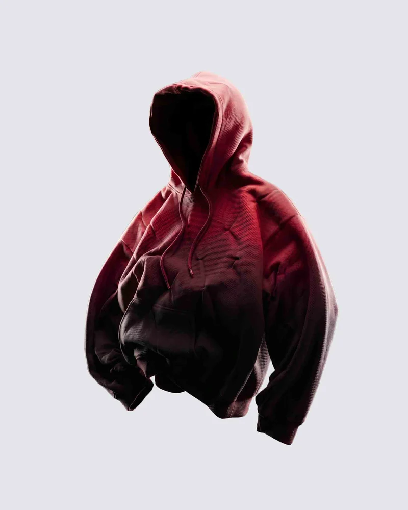 KIIKIO RED RUST Series | Structural Oversized Hoodie