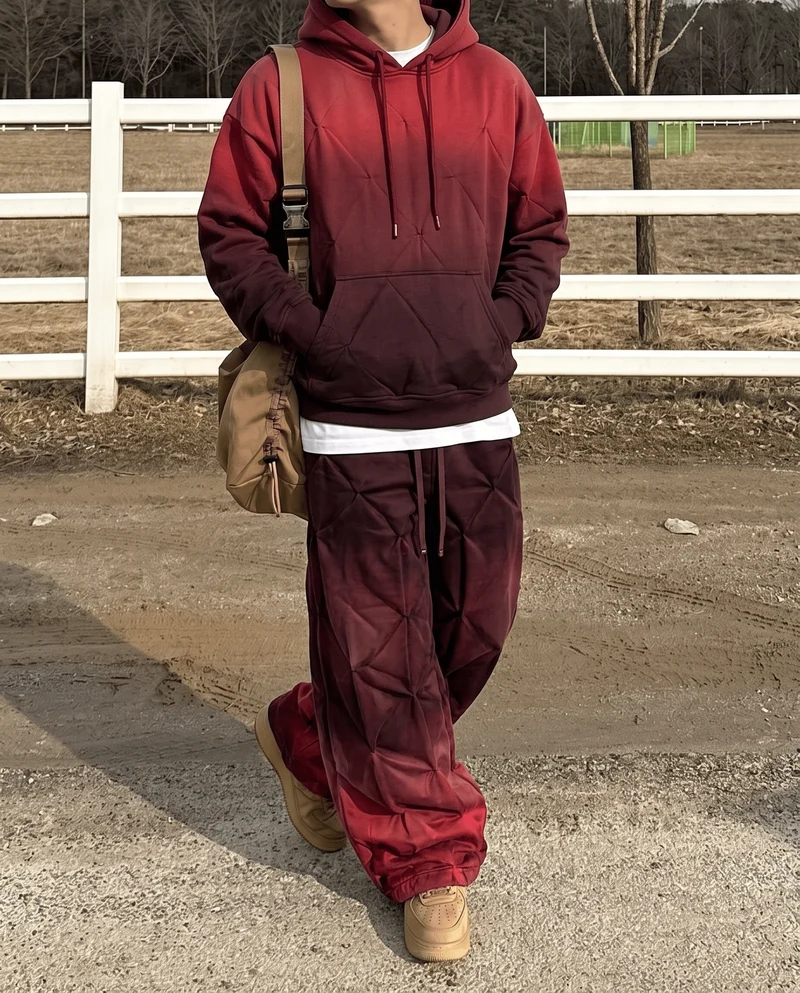 KIIKIO RED RUST Series | Structural Oversized Hoodie