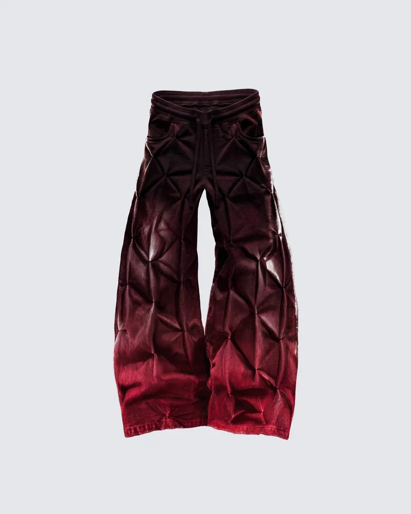 KIIKIO RED RUST Series | Structural Wide Leg Pants