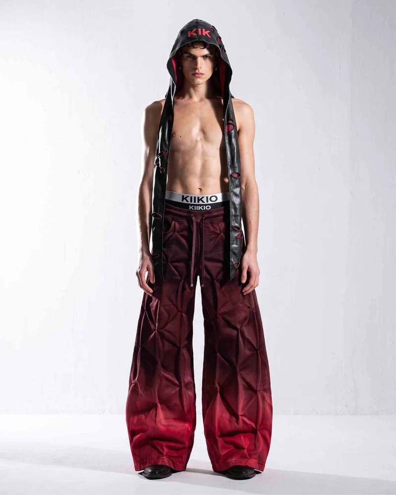 KIIKIO RED RUST Series | Structural Wide Leg Pants