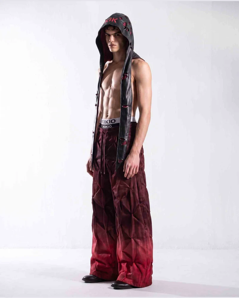 KIIKIO RED RUST Series | Structural Wide Leg Pants