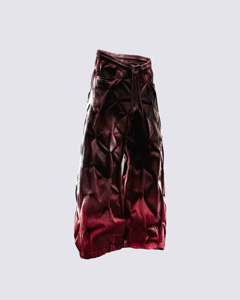 KIIKIO RED RUST Series | Structural Wide Leg Pants