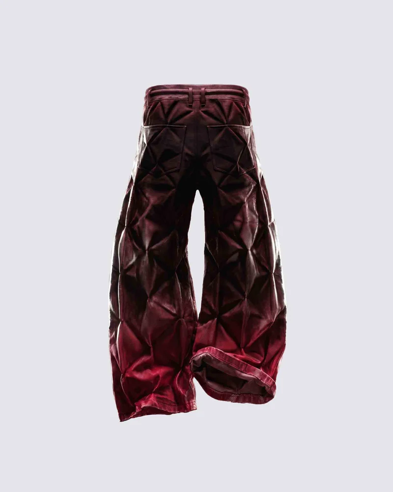 KIIKIO RED RUST Series | Structural Wide Leg Pants