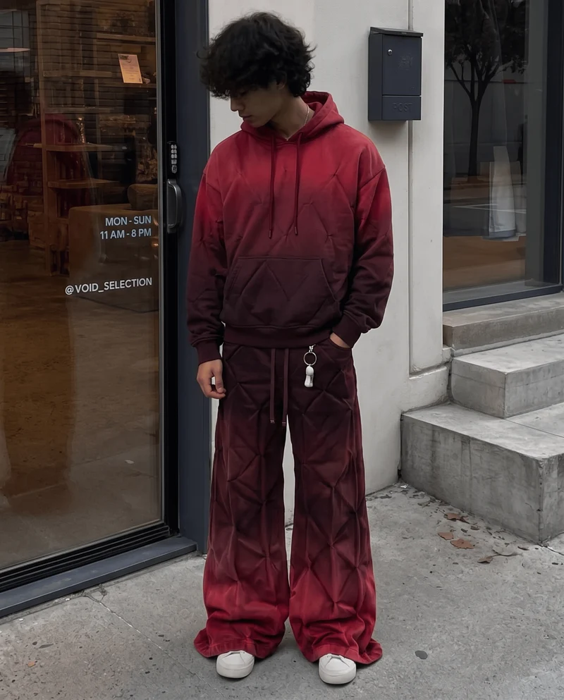 KIIKIO RED RUST Series | Structural Wide Leg Pants