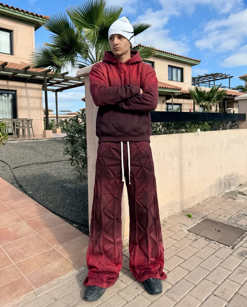 KIIKIO RED RUST Series | Structural Wide Leg Pants