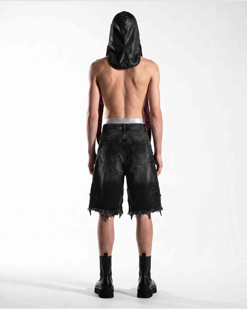 KIIKIO RED RUST Series | Distressed Denim Shorts