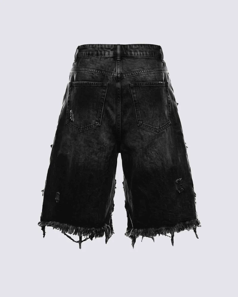 KIIKIO RED RUST Series | Distressed Denim Shorts