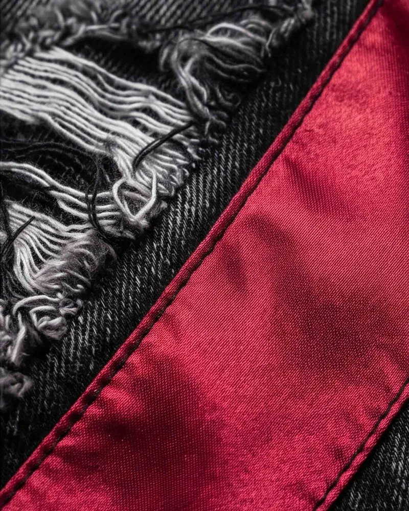 KIIKIO RED RUST Series | Distressed Denim Shorts