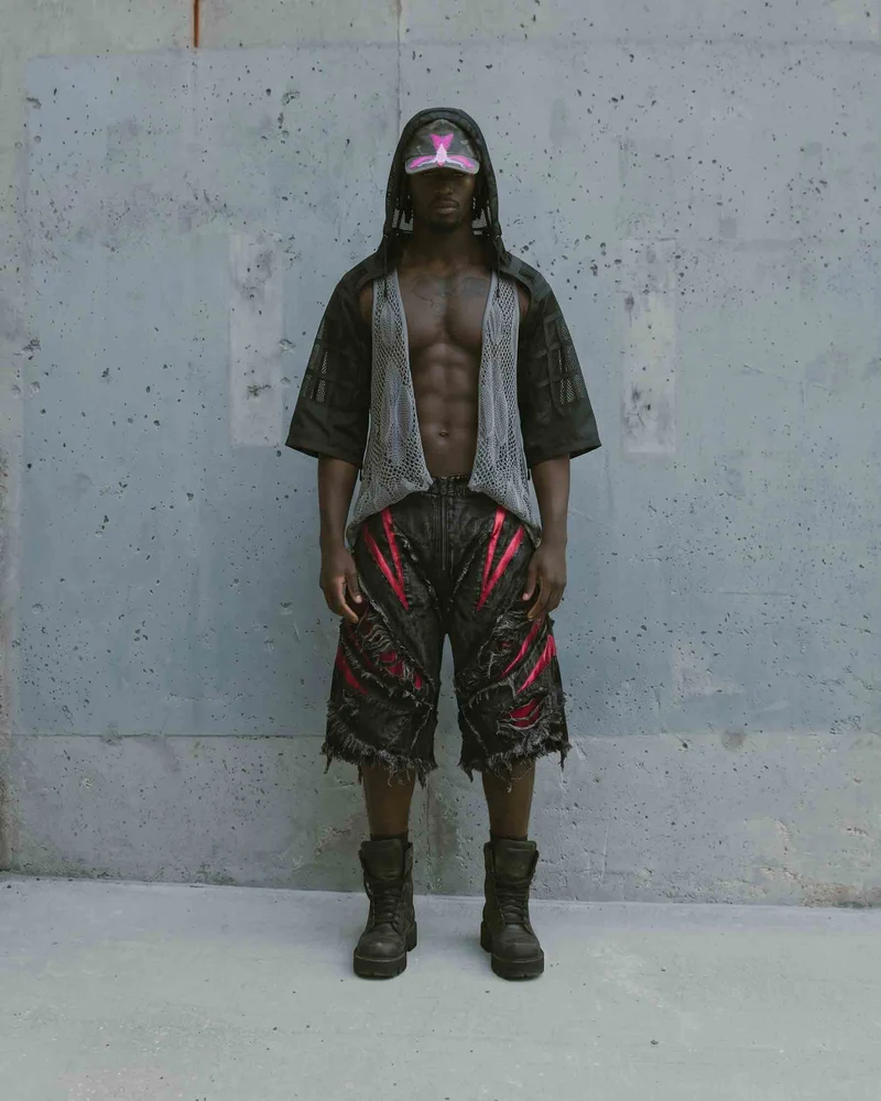 KIIKIO RED RUST Series | Distressed Denim Shorts