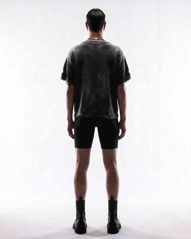 KIIKIO RED RUST Series | Distressed Oversized T-Shirt
