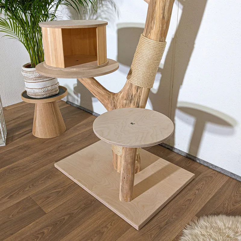 Naturkratzbaum 4340 Kratzbaum Natur Holz Design 157 cm hoch Katzenbaum