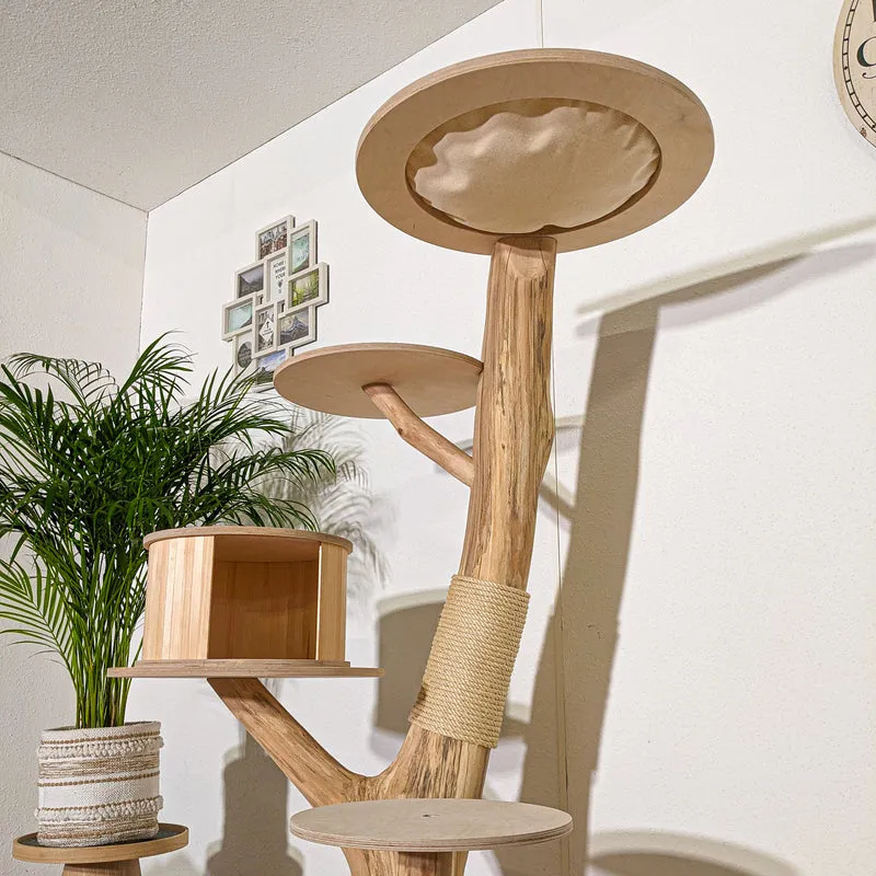 Naturkratzbaum 4340 Kratzbaum Natur Holz Design 157 cm hoch Katzenbaum