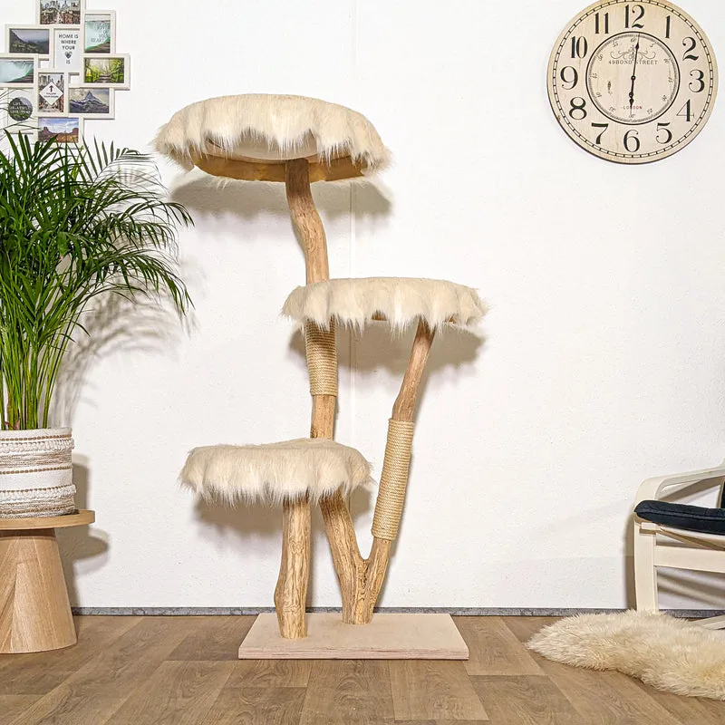 Naturkratzbaum 4338 Kratzbaum Natur Holz Design 152 cm hoch Katzenbaum