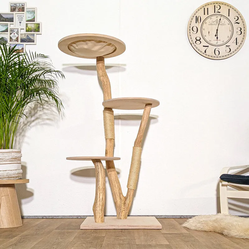 Naturkratzbaum 4338 Kratzbaum Natur Holz Design 152 cm hoch Katzenbaum