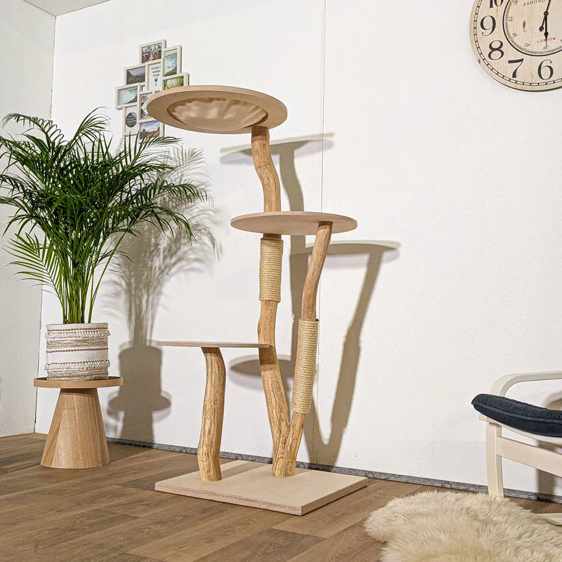 Naturkratzbaum 4338 Kratzbaum Natur Holz Design 152 cm hoch Katzenbaum