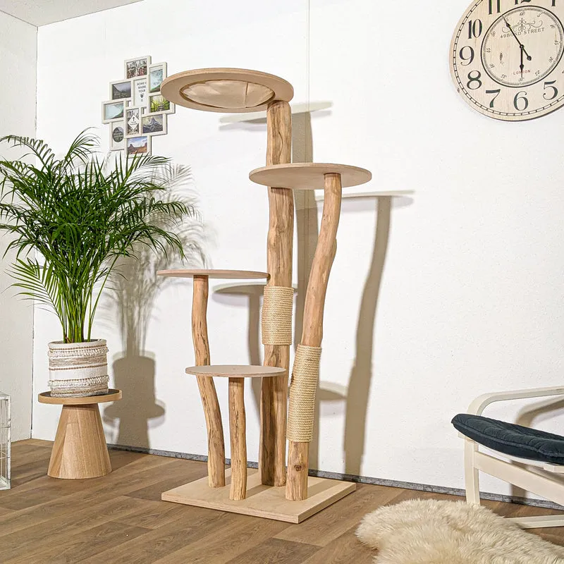 Naturkratzbaum 4337 Kratzbaum Natur Holz Design 175 cm hoch Katzenbaum