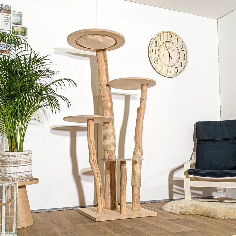 Naturkratzbaum 4337 Kratzbaum Natur Holz Design 175 cm hoch Katzenbaum
