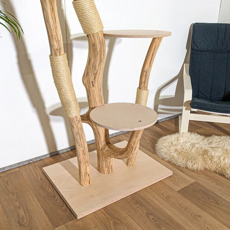 Naturkratzbaum 4333 Kratzbaum Natur Holz Design 185 cm hoch Katzenbaum