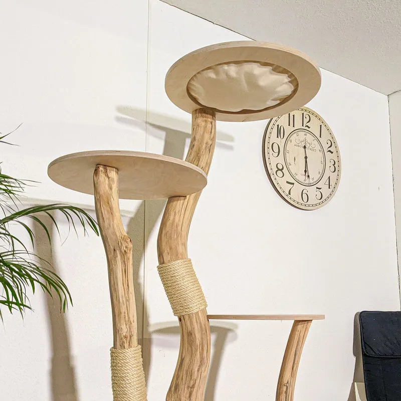 Naturkratzbaum 4333 Kratzbaum Natur Holz Design 185 cm hoch Katzenbaum
